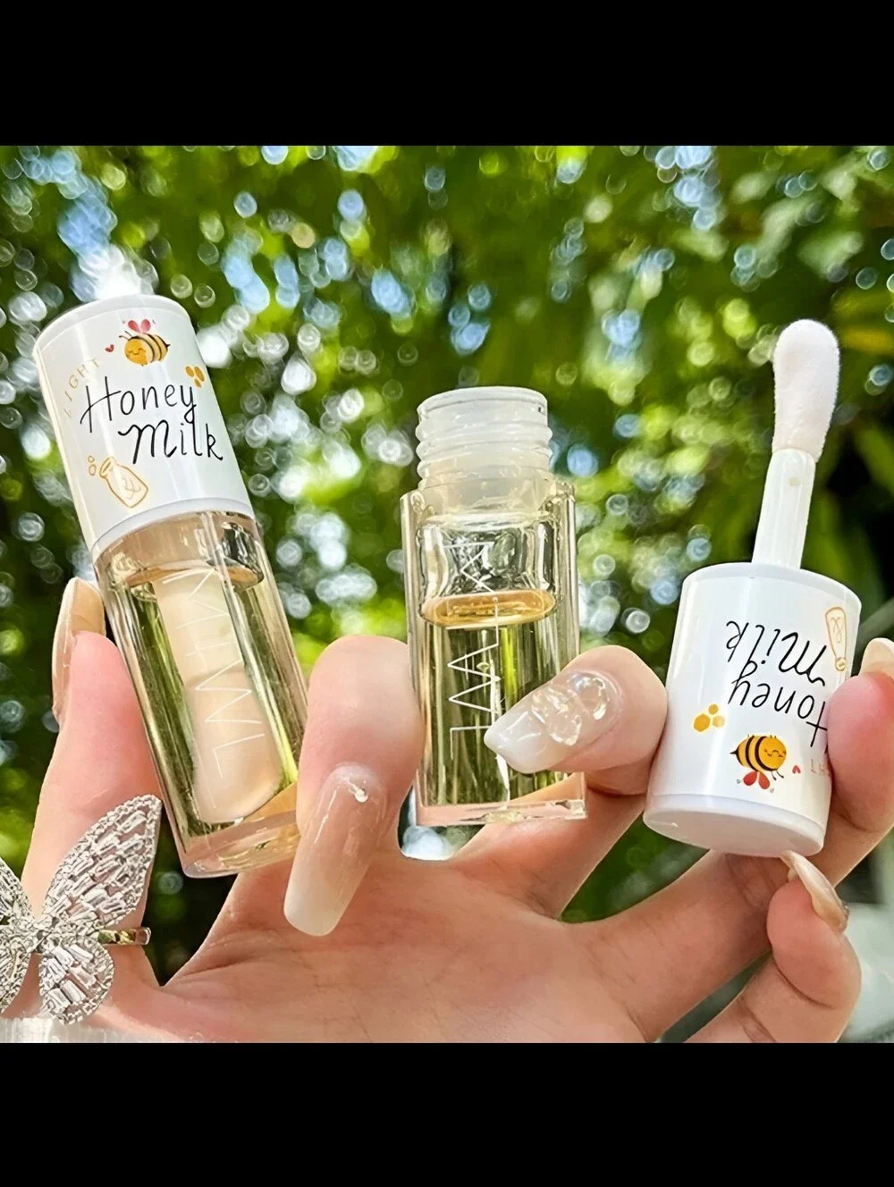🆕️LAST SET💗~ PEACH OOLONG & HONEY MILK MOISTURIZING LIPGLOSS~ 1 OF EACH IN BOX